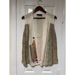 Svetlana Art-to-Wear Patchwork Vest – Cream –‎ Boho – Estimated Size Medium